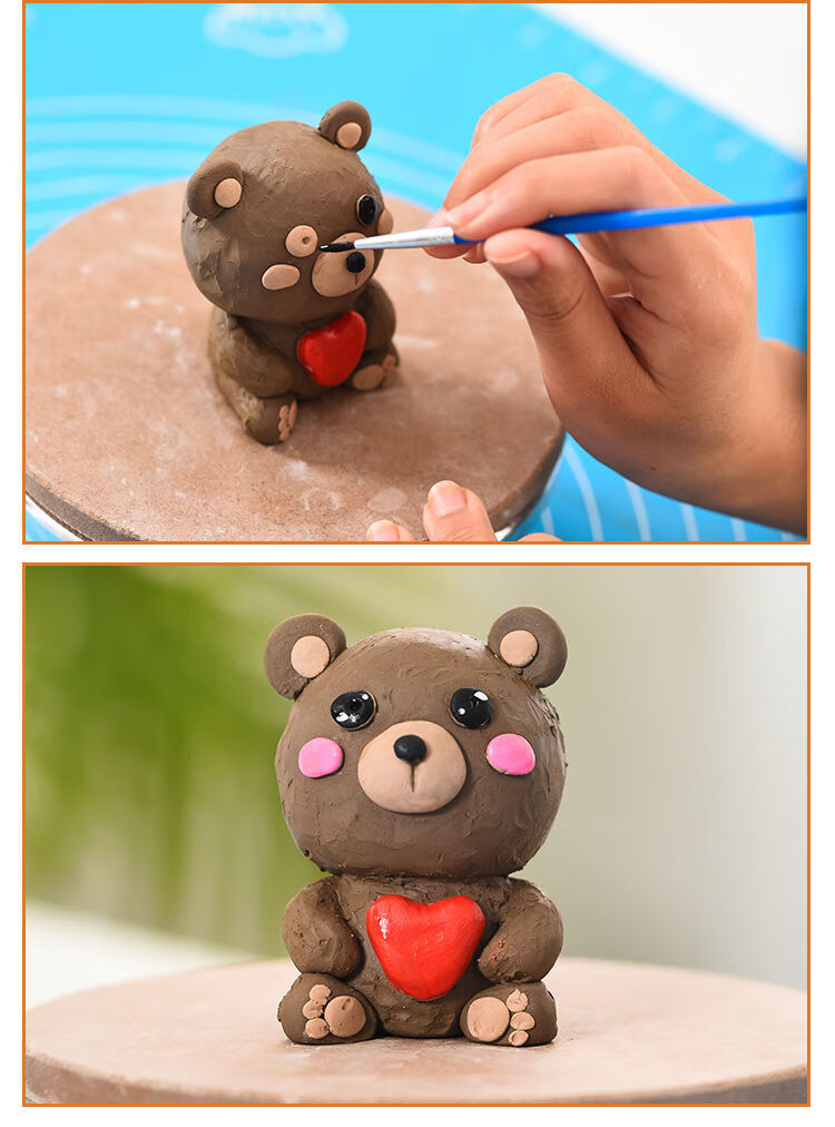 紫砂泥学生陶泥手工制作儿童陶艺diy泥塑黏土免烧烤陶土软陶泥工具