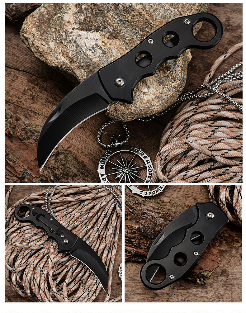 小弯刀未开战狼鹰爪刀便携户外折叠小刀烧烤切刀战狼迷你小折叠弯刀小