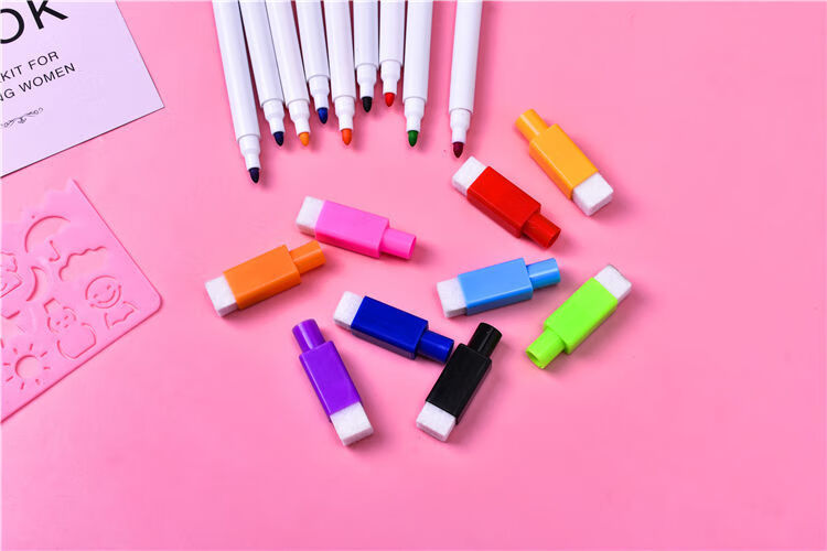 创际 彩色白板笔8色白板笔可擦写儿童环保水性彩笔画笔涂鸦记号笔 8色