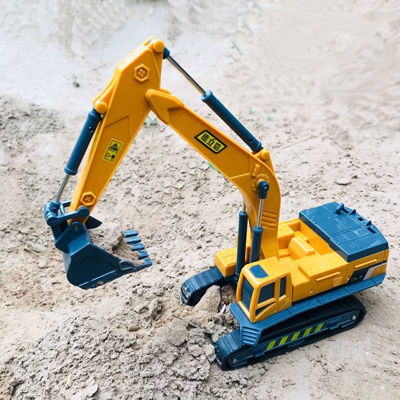 破碎机玩具工程车玩具仿真挖掘机破碎机履带抓石抓木机可换头钻地车