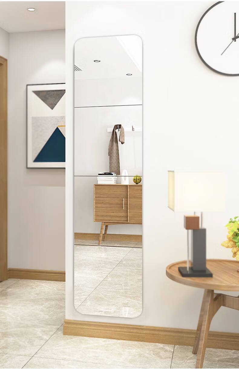 镜子贴墙软 软镜子贴墙纸自粘亚克力镜面玻璃粘贴纸小软面身穿衣镜