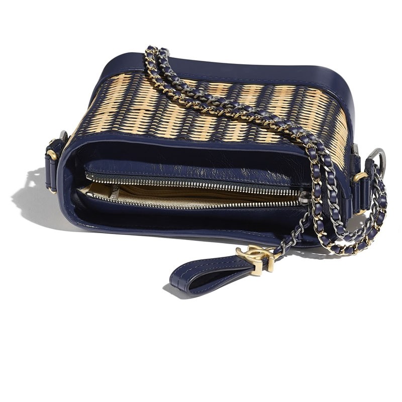 【买手代购】chanel香奈儿女包abrielle小号流浪包藤条小牛皮金色斜