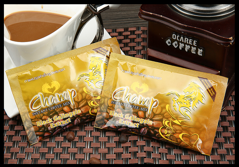 泰国金马胜利咖啡小老虎进口黑姜滋持yoyo男性久养生原装3包体验装3包