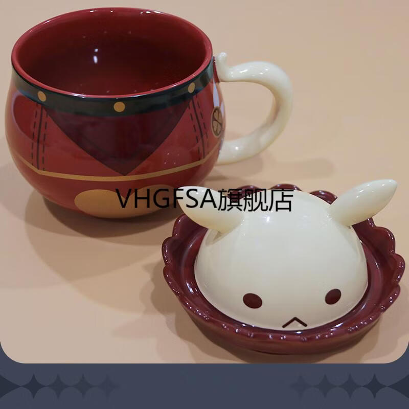 锅巴泡面碗 原神原神蹦蹦马克杯可莉锅巴一人食陶瓷泡面碗筷托原神