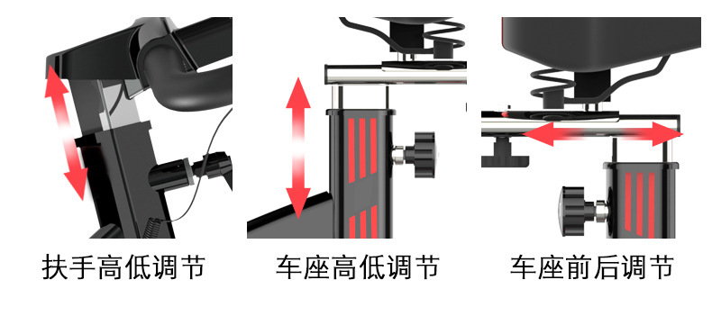 60动感单车家用运动健身美体器材多功能高持效内磁多档阻力调节黑色