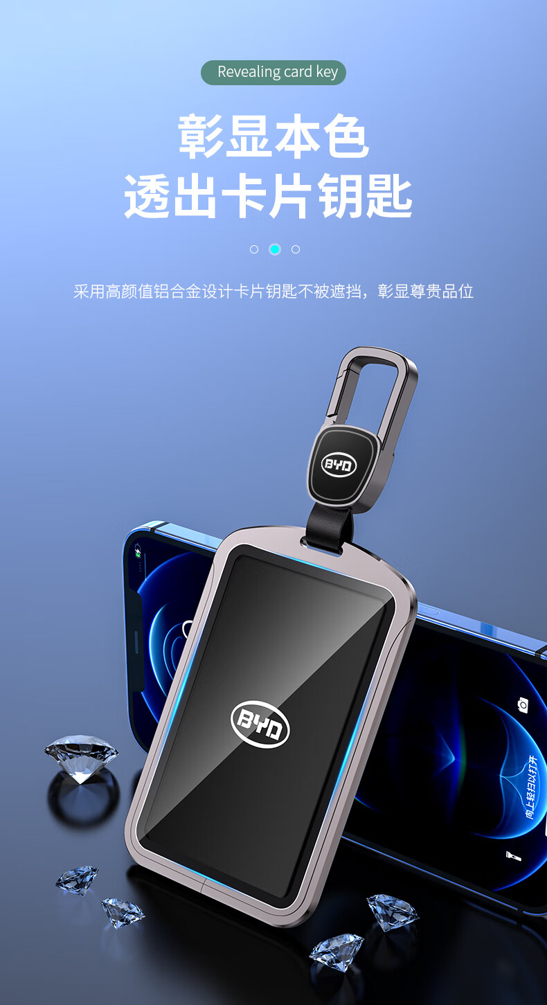 佐励比亚迪卡片钥匙套汉ev宋pro秦pro汽车nfc卡套汉dm保护壳包扣