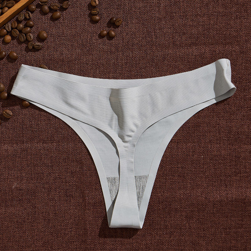t字内裤女高腰丁字裤女冰丝无痕性感隐形一片内裤女运动健身瑜伽裤