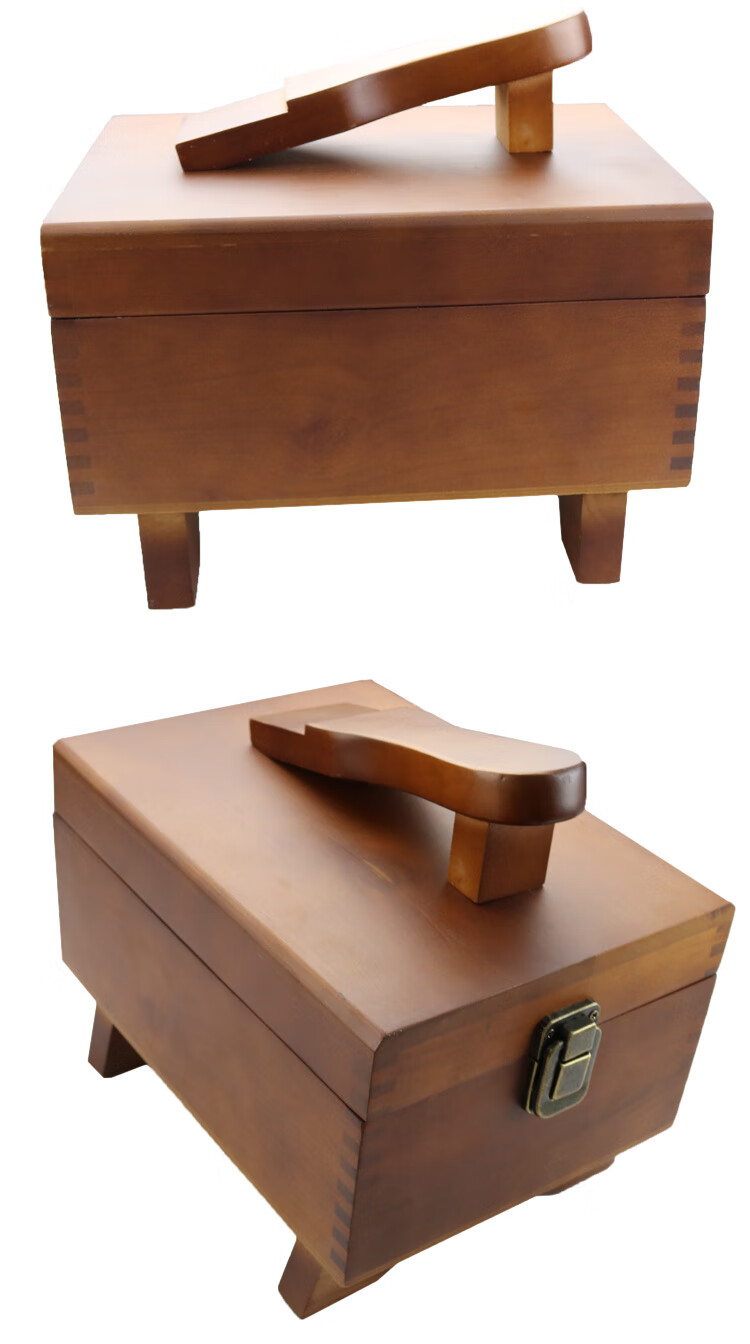 鞋油鞋刷套装工具箱实木擦鞋箱工具家用鞋油洗鞋刷神器套装光面鞋护理