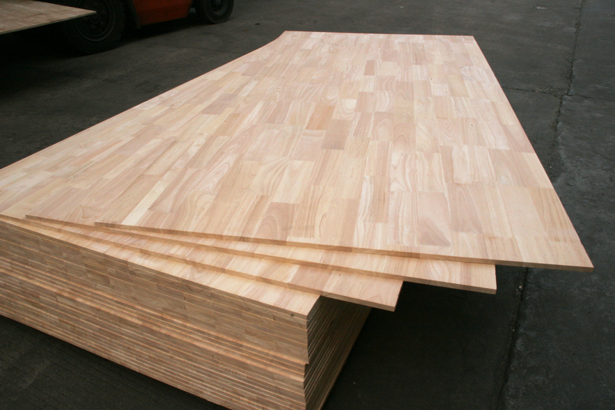 齿接板橡胶木指接板衣柜橱柜实木板材拼板橡胶木家具装修板材30mm