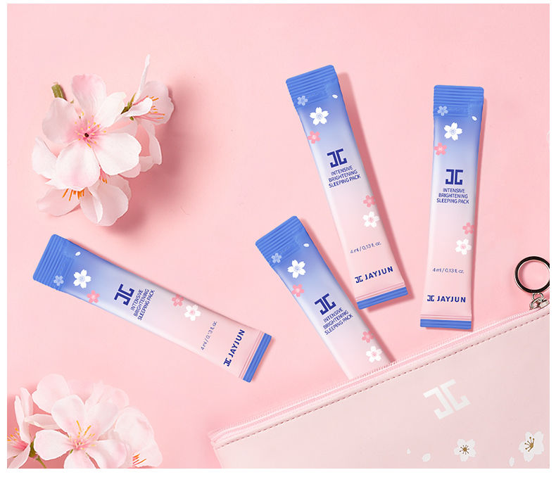 樱花睡眠面膜免洗水光面膜韩国补水保湿熬夜急救小粉条20片1盒共80ml