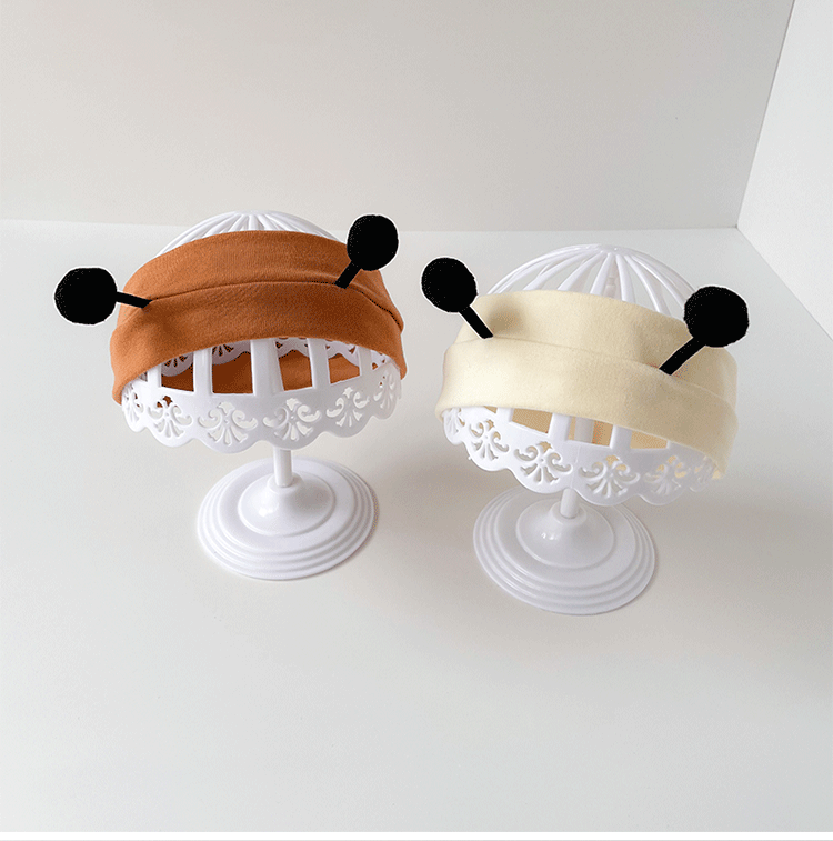 婴儿护卤门帽发带萌可爱小蜜蜂男女宝宝春秋头饰周岁儿童发饰 咖啡色