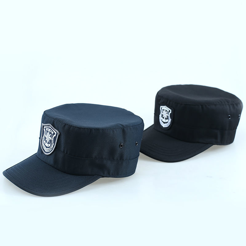 碧冰新式保安帽子男款平顶作训帽鸭舌帽春夏季保安单帽便帽训练帽物业