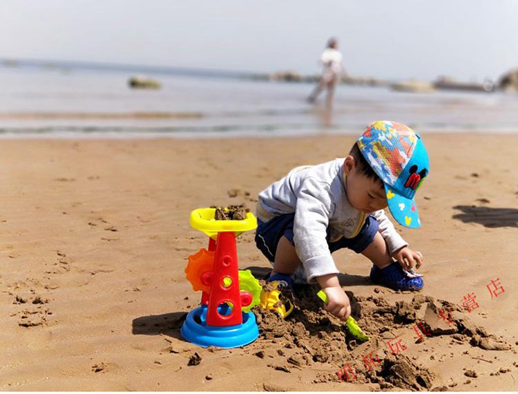 儿童沙滩玩具套装玩沙子挖沙男孩女孩宝宝沙漏铲子和桶决明子工具沙滩