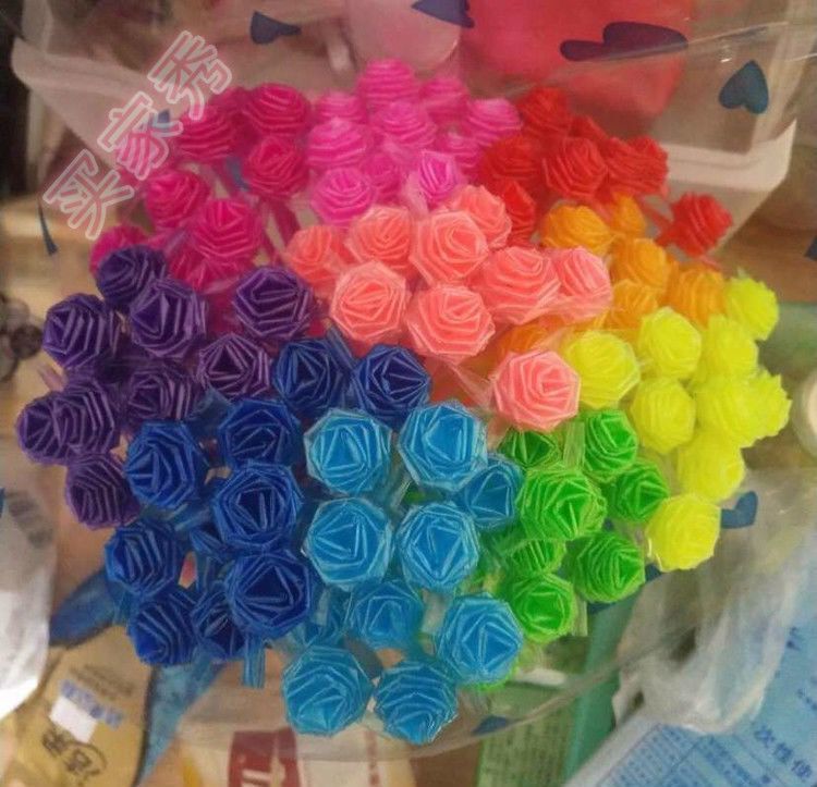 折星星的吸管折星星吸管夜光塑料管编小五角星玫瑰花管子幸运星瓶折纸