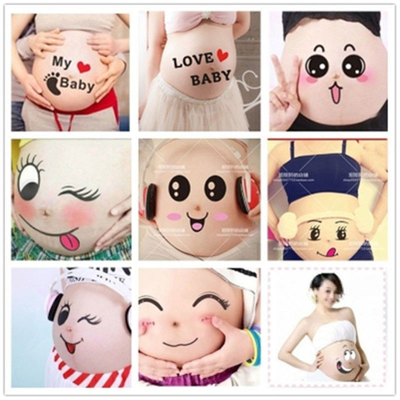 绿野客 【圣诞节精选】孕妇照肚皮贴纸肚皮彩绘影楼孕妇写真肚皮贴大