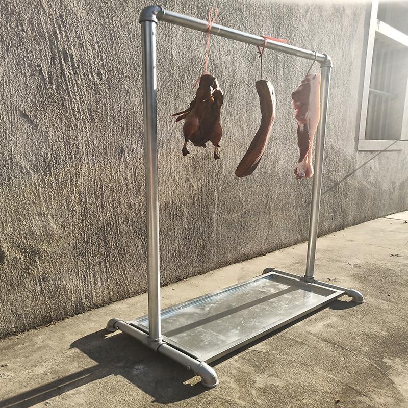 腊肉晾晒架挂肉的架子商用挂香肠腊肉烤鸭架子带托盘油水盘阳台悬挂