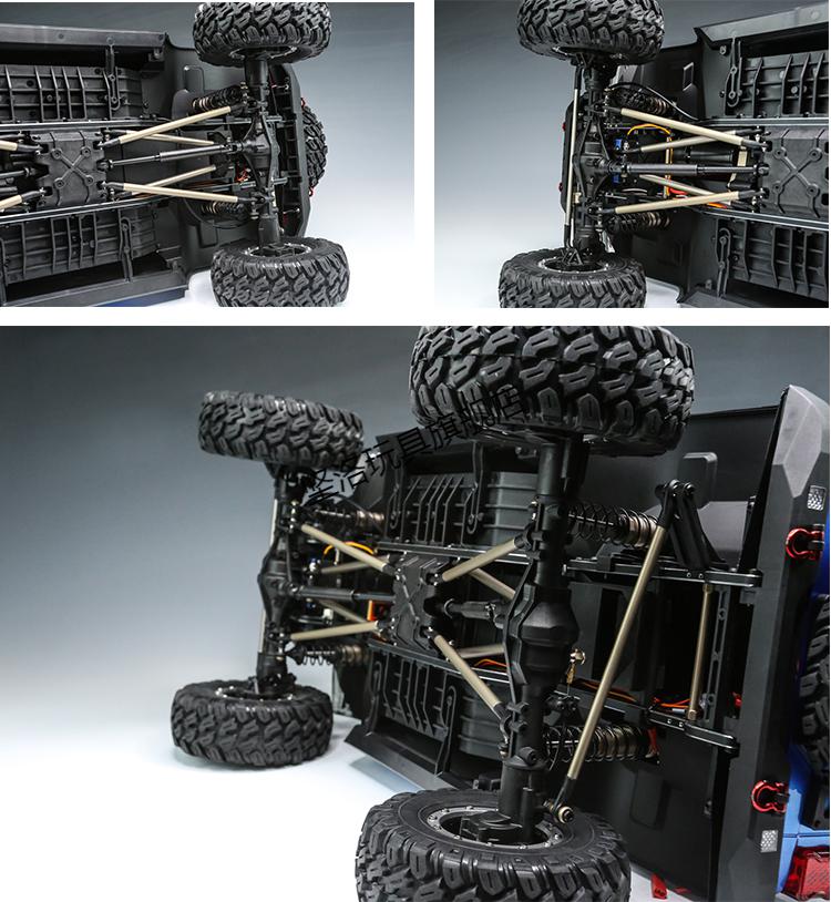 1/8易控yk4082 遥控攀爬车rc仿真牧马人越野车模型差速锁换挡 标配