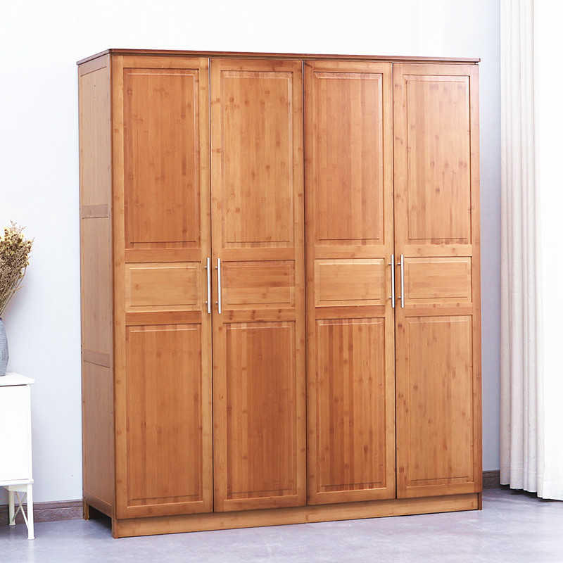 楠竹衣柜 木制衣柜 竹衣柜全竹木衣柜卧室衣橱3落地简易结实耐用楠竹