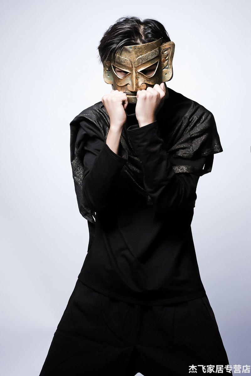 2022新款可狄面具男女士燕尾蝶三星堆男女士国风汉服全脸面具造型舞台