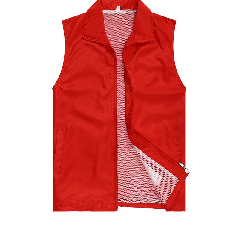 红马夹党员服志愿者马甲党员义工红色背心活动文化衫工作服装印字logo