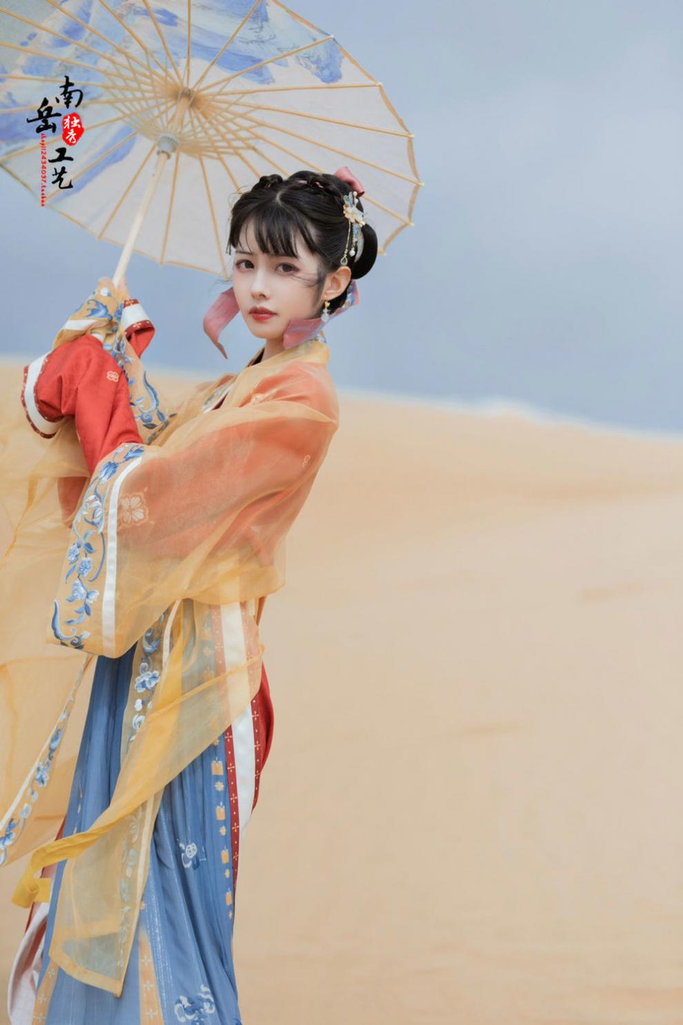 双十一千里江山古风伞女中国风汉服古装拍照道具伞古典油纸伞防雨实用