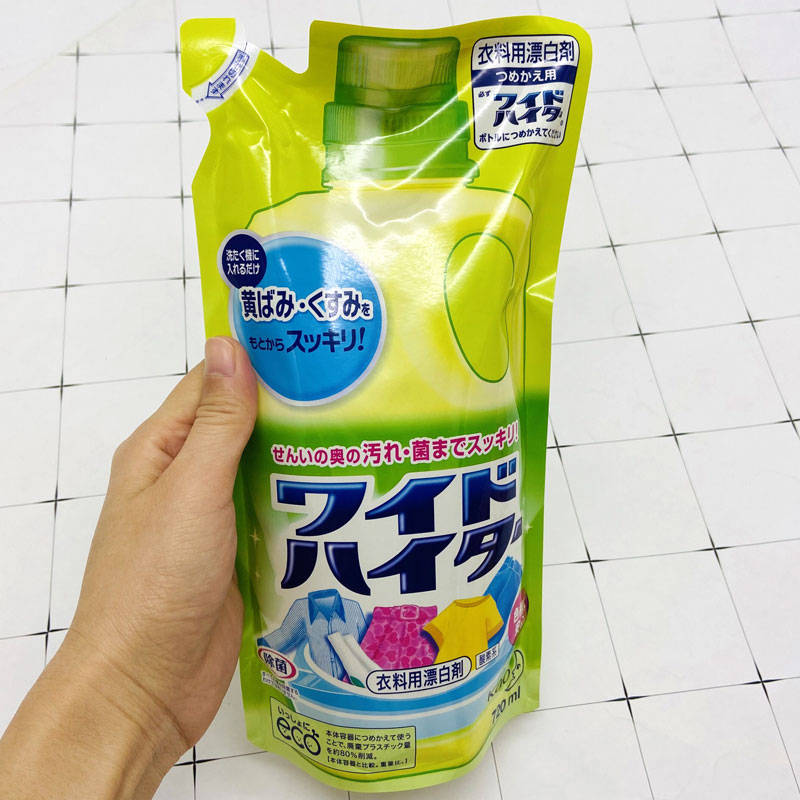 漂白水花王日本花王衣料用漂白剂衣物彩漂除菌消臭去黄补充装720ml