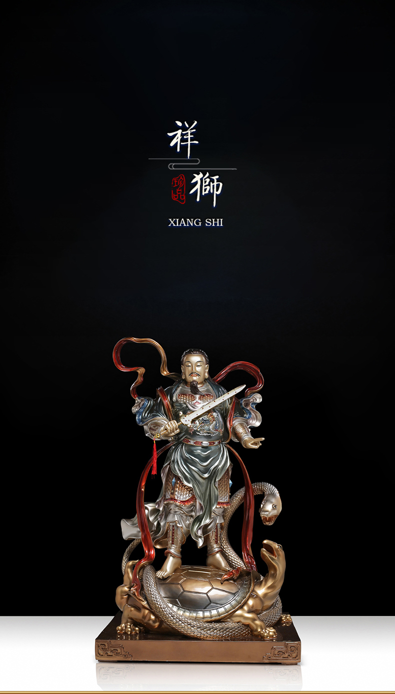 真武大帝神像玄天上帝神像铜彩绘玄武大帝祖师道教供奉真武大帝寺庙