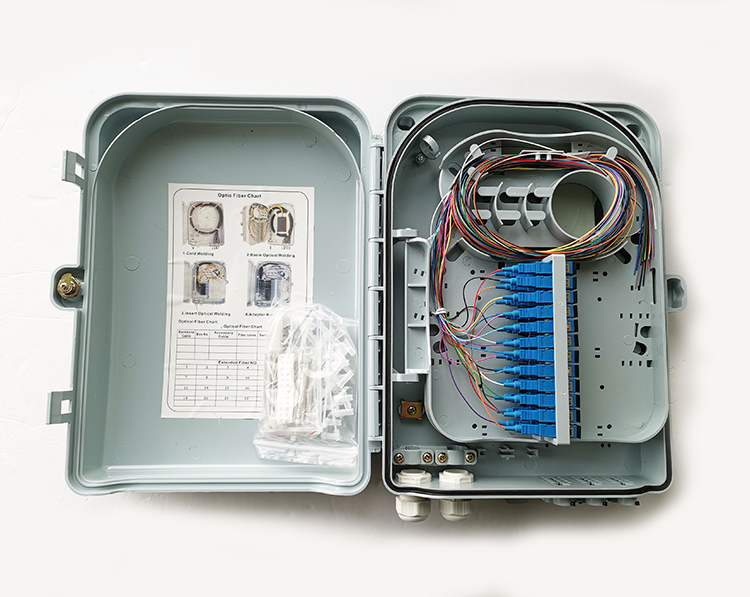 光缆接线盒皮线光缆分配箱16芯分路器箱 1分8 2分8 1分16分纤箱 16芯