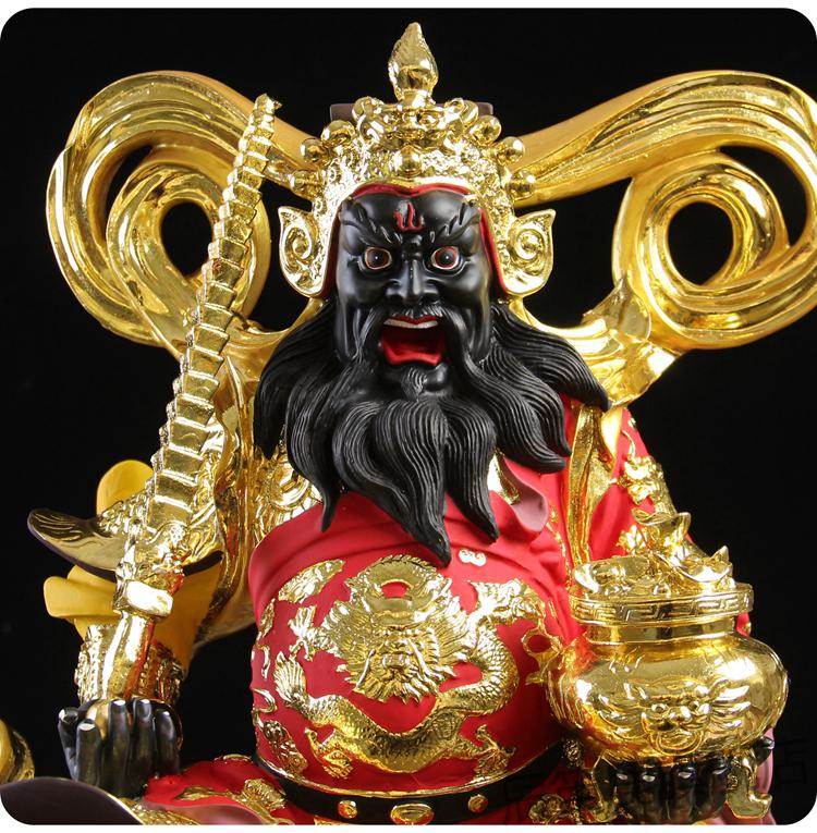 赵公明财神像赵公明武财神骑虎像供奉家用赵元帅神像树脂财神爷佛像