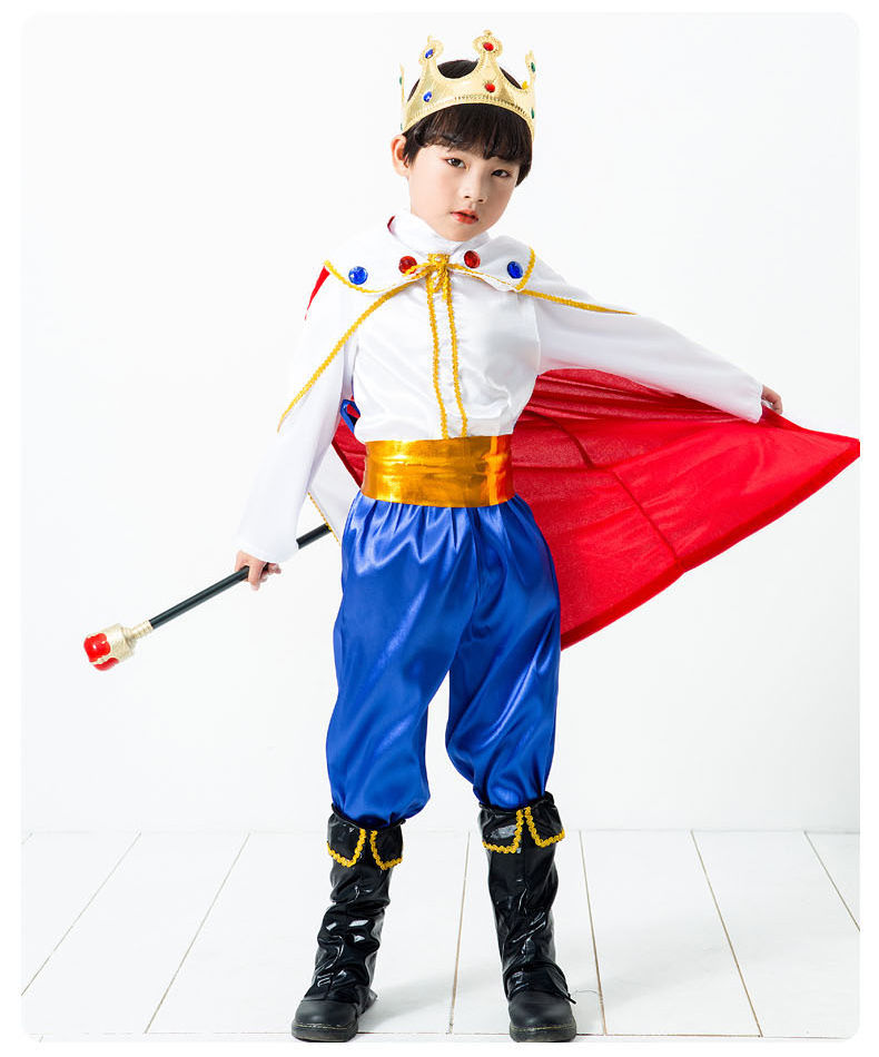 聂庄童话故事人物服装万圣节儿童服装男童国王王子海盗角色扮演幼儿园