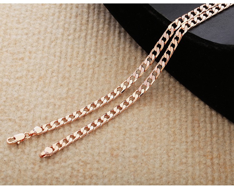 shijun轻奢彩金男士装饰品项链潮流韩版时尚吊坠饰品镀金气质韩版简约