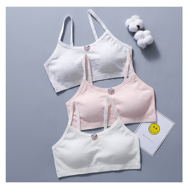 少女发育期内衣新款学生1218岁初中生高中生吊带小背心式文胸艾优粉粉