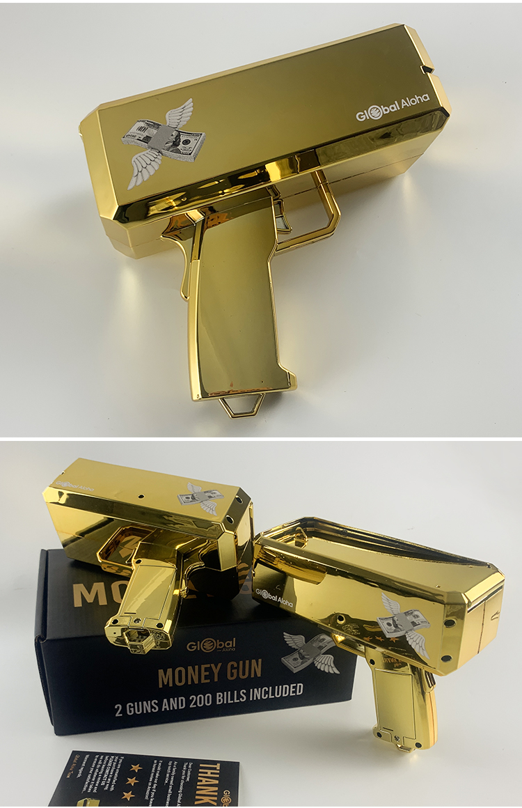 新款supreme钞票机喷钱枪气氛道具吐钱婚礼酒吧supreme金喷钞机玩具抖