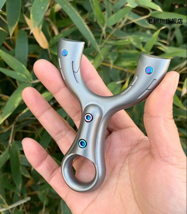 大力水手弹弓掌中宝弹弓钛合金大力水手高精度精准扁皮弓免绑竞技户外