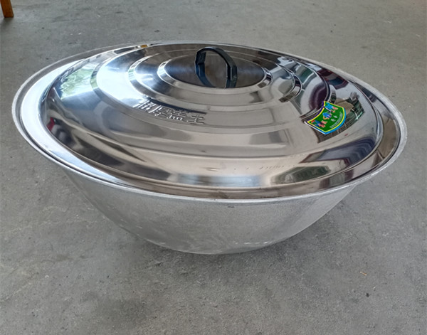 纯铝锅大容量超大炒菜锅老式手工家用商用加厚农村大铝锅外径56厘米盖