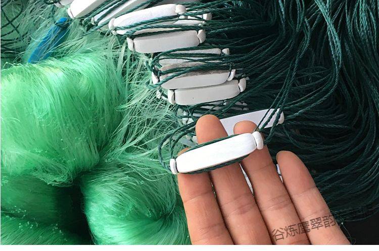 绿丝网234567指1 2米高100米捕鲫鱼网丝网捕鱼网三层渔网沉网 白色