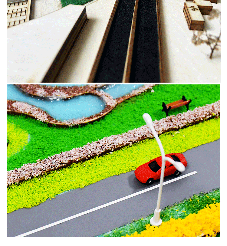 仿真公路路面贴纸厂家直销沙盘模型场景赛道高速柏油马路制作材料