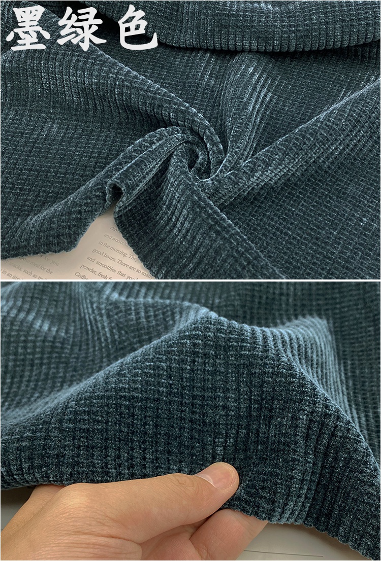 加厚布料雪尼尔布料加厚粗条绒柔软保暖灯芯绒裤子服装华夫格面料 深
