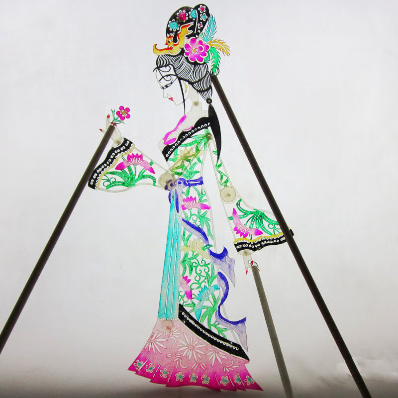 戏人物玩具幼儿园手工diy材料包木偶戏幕布陕西皮影表演道具白龙马