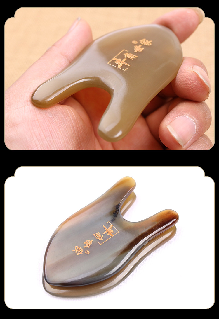 牛角世家 黄牛角鼻子按摩器鼻部面部点穴笔拨筋棒夹鼻子矫正鼻梁器