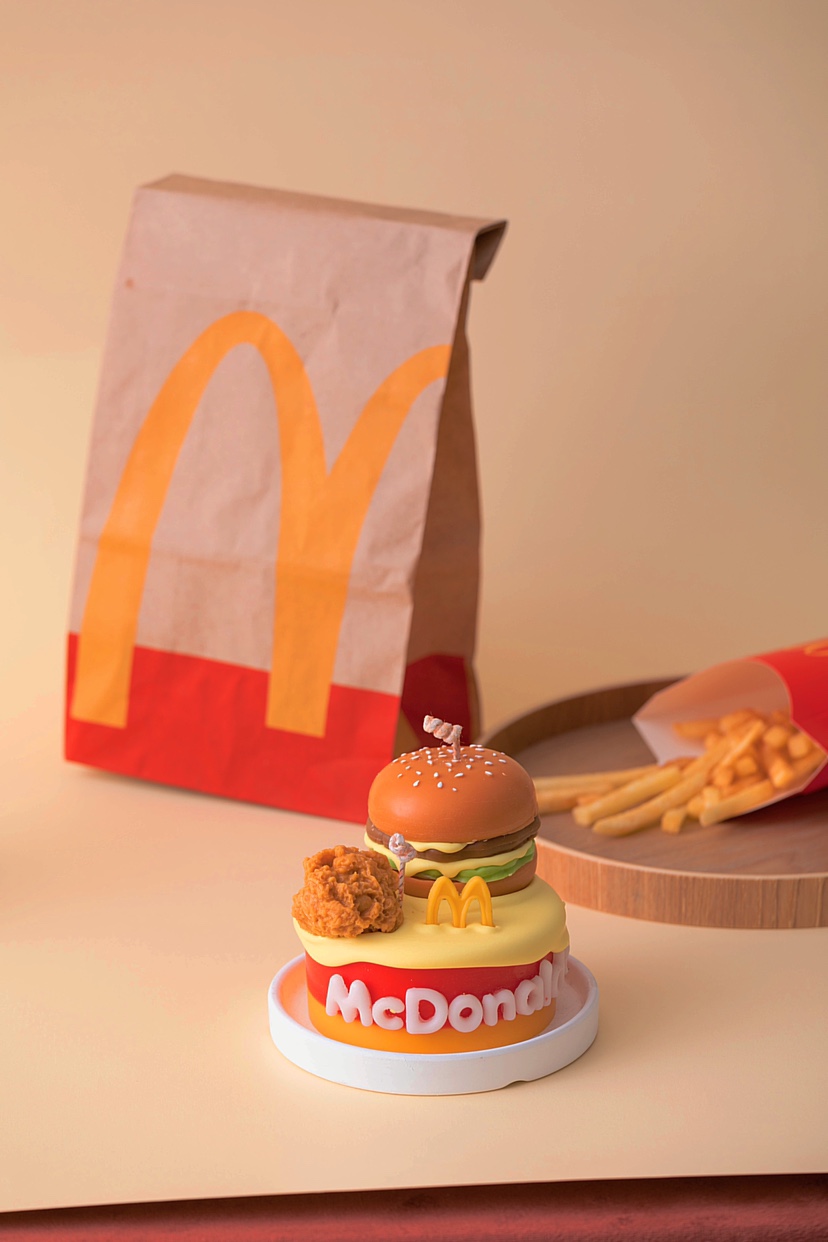 【520礼物】小众香薰汉堡炸鸡蜡烛趣味礼物摆件设计感伴手礼盒装sock