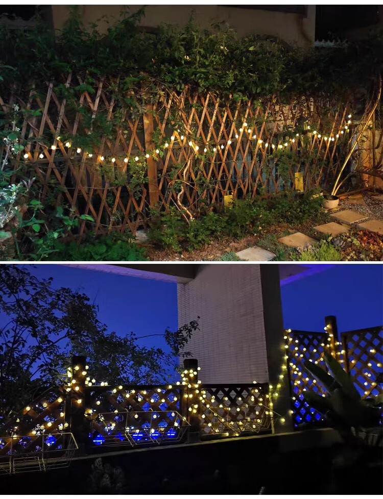 太阳能灯户外围栏灯led七彩串灯水花园别墅装饰氛围灯阳台遥控太阳能