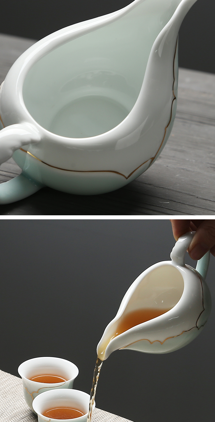 苏氏陶瓷茶具套装女性茶具纯手绘日式忆荷套装家用简约现代轻奢苏式