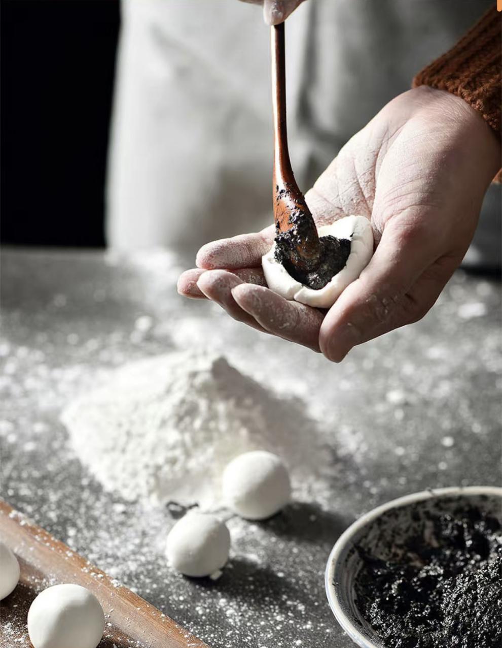 fghgf 贵州汤圆馅 黑芝麻花生引子富油酥麻汤圆馅料 包子糕点芯子半斤