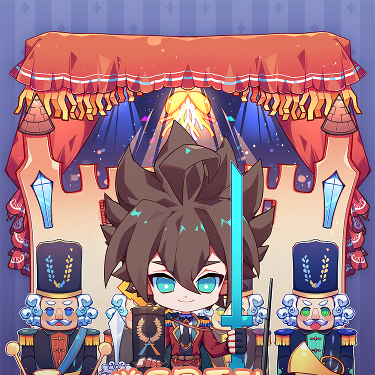 游乐园系列七创社凹凸世界官方动漫角色周边镭射钥匙扣挂件游乐园系列