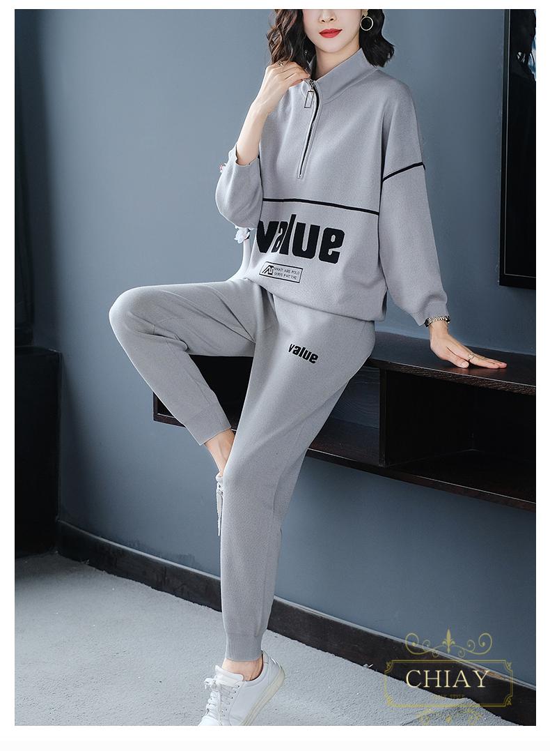 套装女春秋季新款大码宽松显瘦洋气运动服女减龄时尚休闲服女装潮流