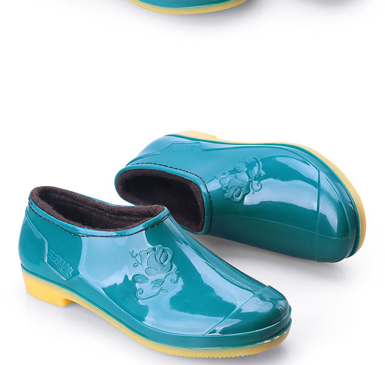 hwdcbyg三明美低帮雨鞋女男雨靴韩国时尚成人防滑厨房工作胶鞋套鞋