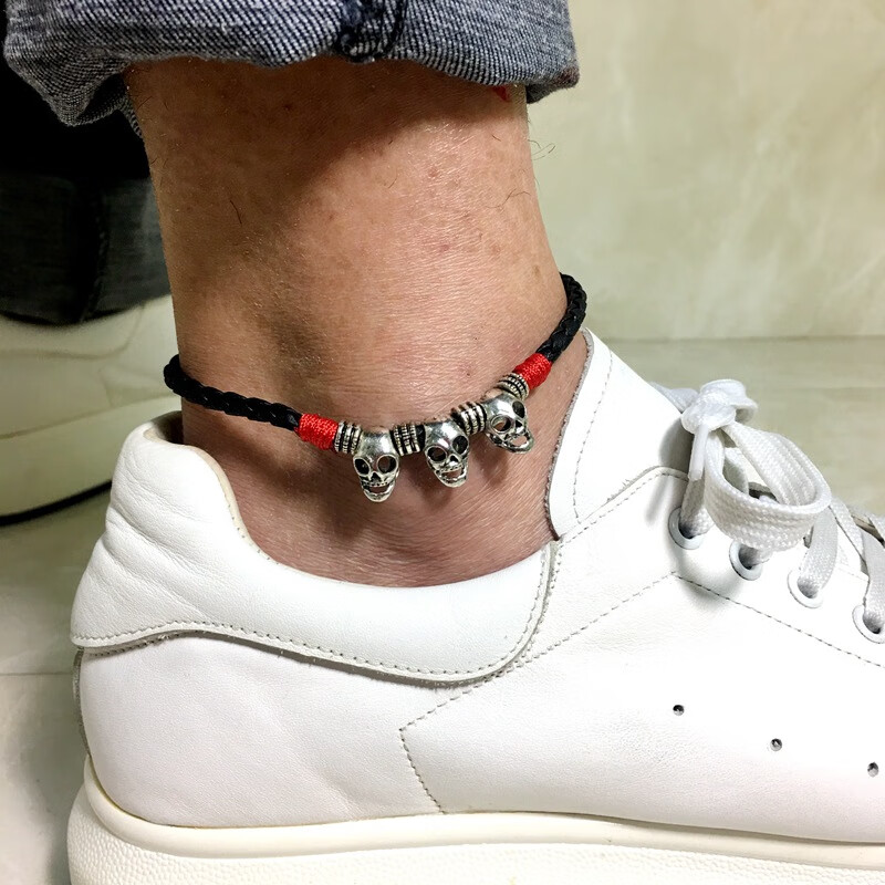 脚链男韩版潮时尚脚链男士本命年红绳简约脚环男女学生礼物520礼物