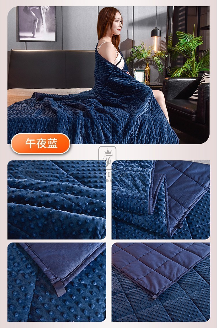 heipao重力被减压重力毯缓解焦虑压力帮助重力被子68kg床上用品香槟金