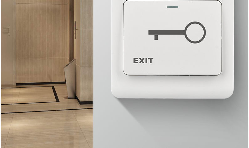 鎏金异彩门禁开关出门按钮自复位式小区86型门铃开关面板暗装开门开关